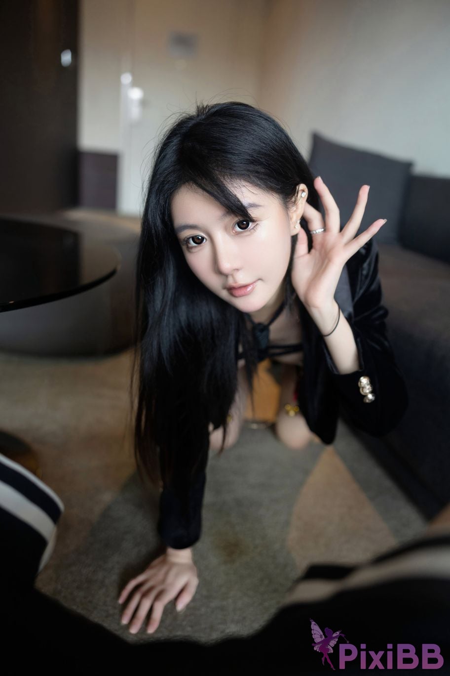 XR Uncensored Xie Xiaoan R18 XIUREN model Black rope bondage PixiBB.COM 061.JPEG
