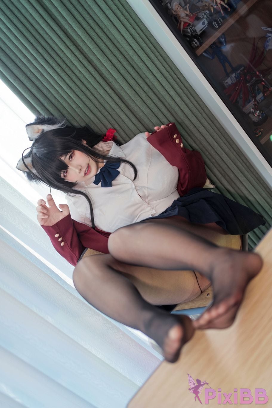 Cosplayer Ah Ban is very happy today azur lane Dafeng jk PixiBB.COM 007