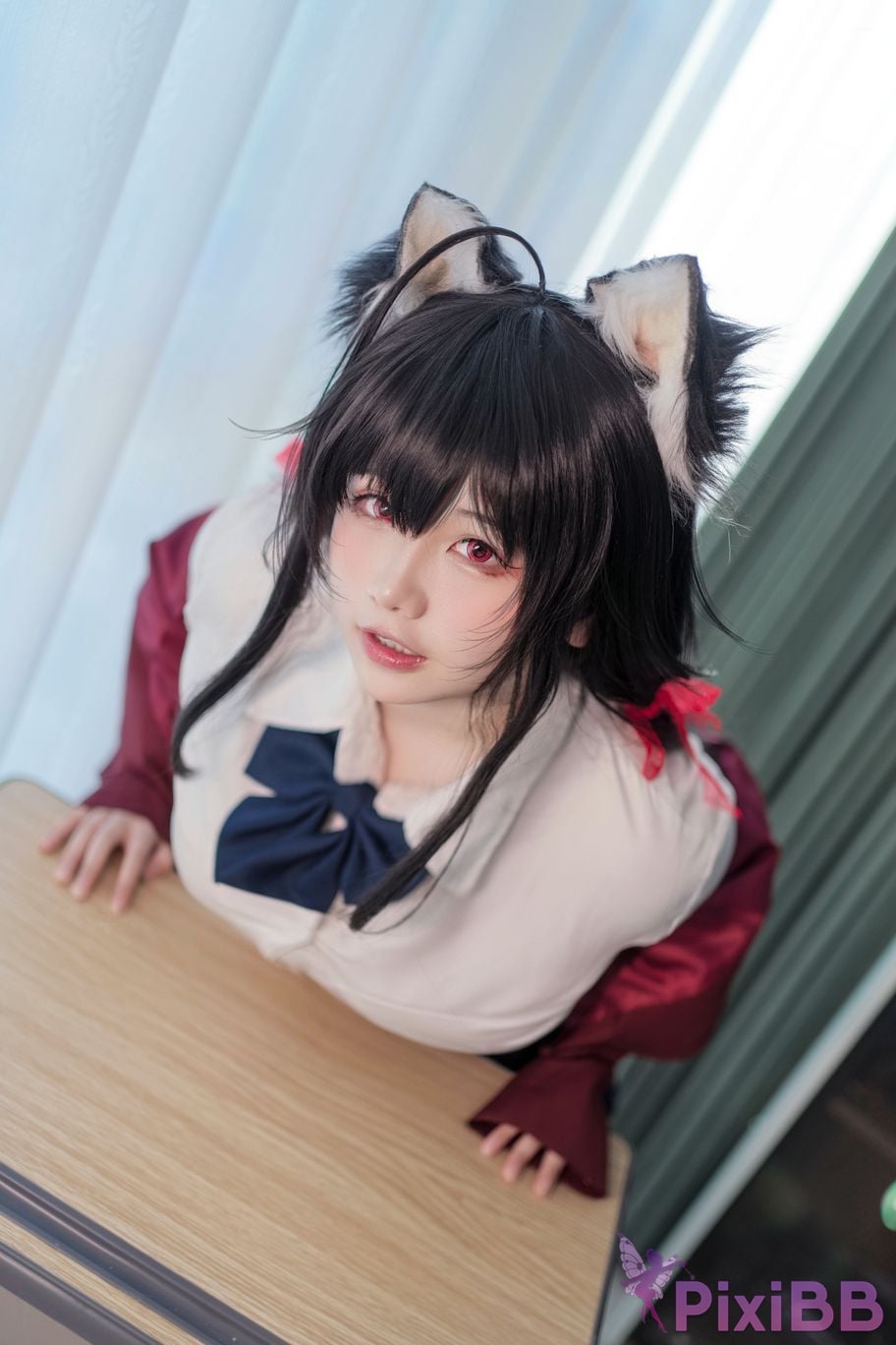 Cosplayer Ah Ban is very happy today azur lane Dafeng jk PixiBB.COM 008