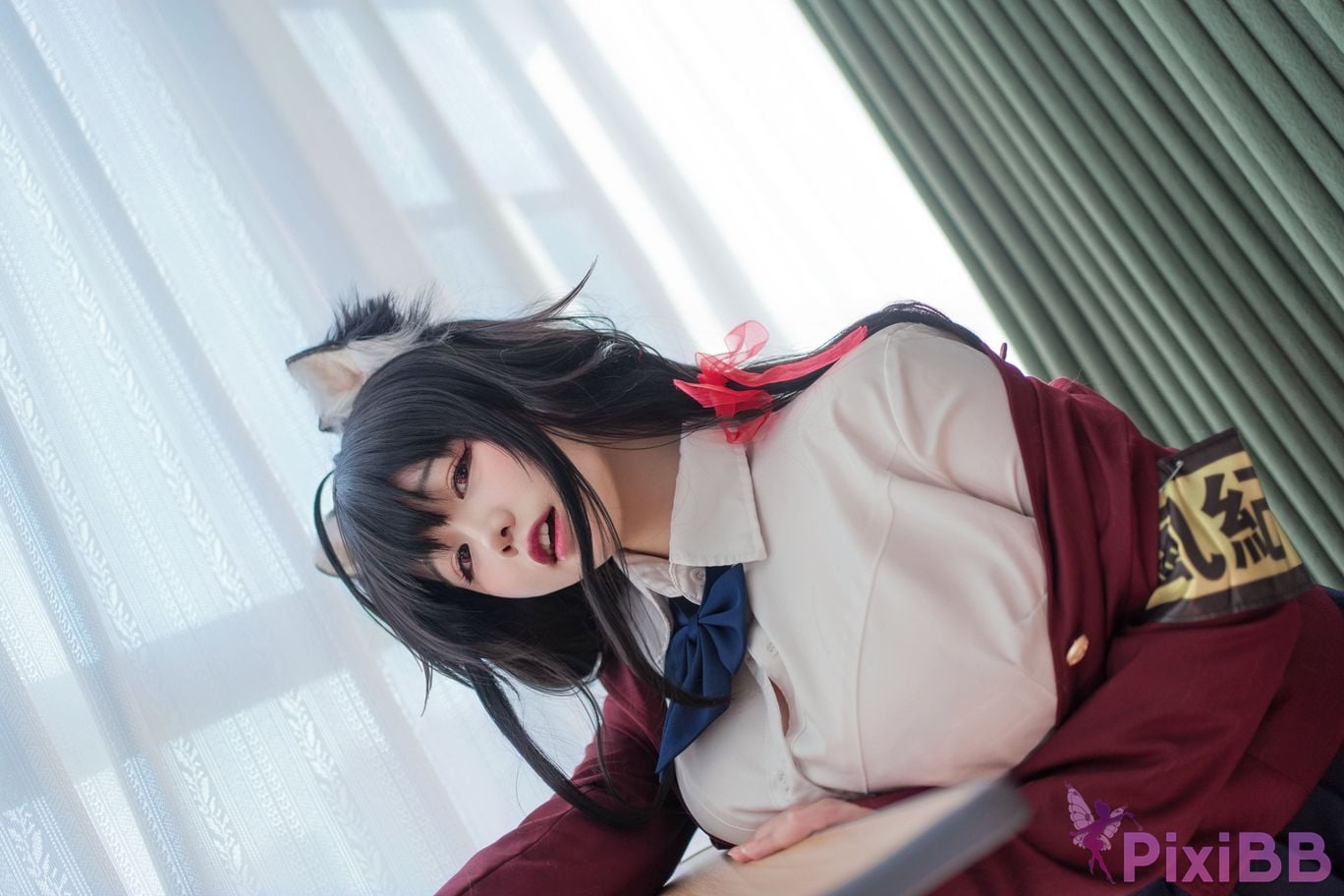 Cosplayer Ah Ban is very happy today azur lane Dafeng jk PixiBB.COM 017