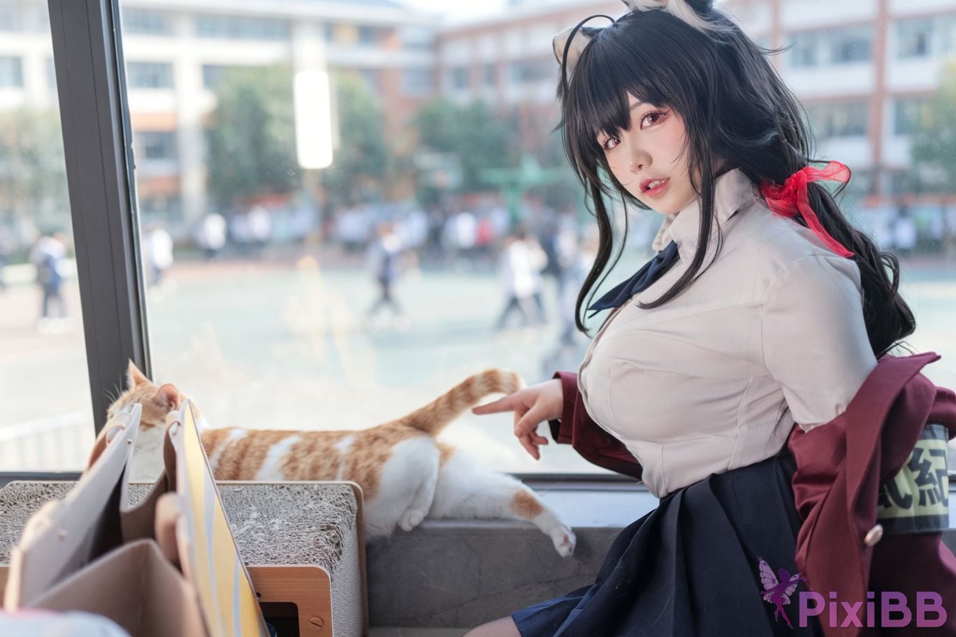 Cosplayer Ah Ban is very happy today azur lane Dafeng jk PixiBB.COM 020