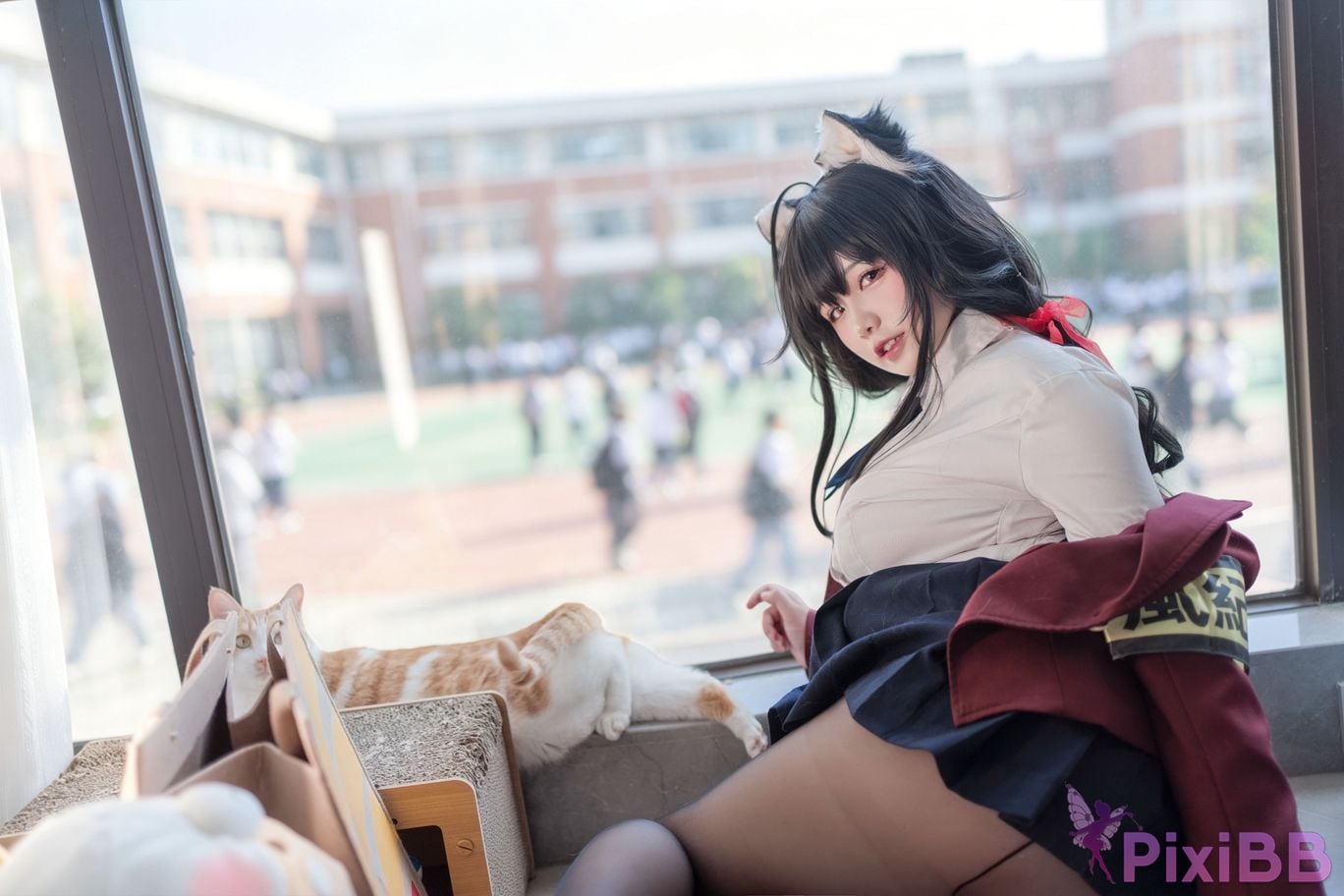 Cosplayer Ah Ban is very happy today azur lane Dafeng jk PixiBB.COM 021
