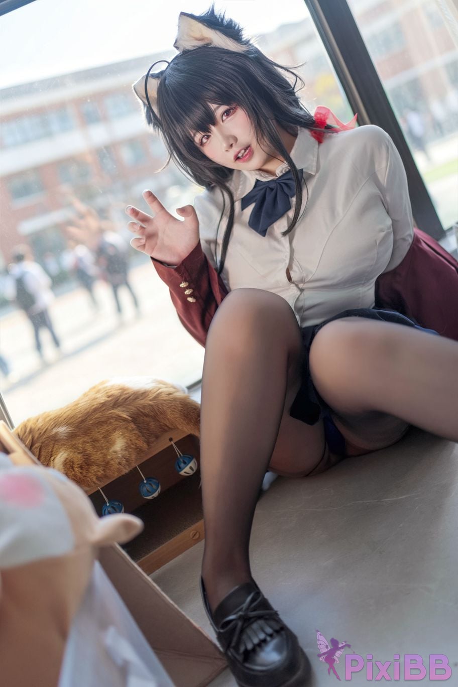 Cosplayer Ah Ban is very happy today azur lane Dafeng jk PixiBB.COM 022