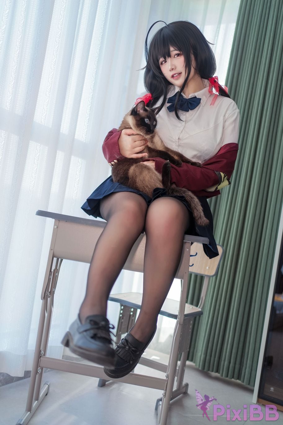 Cosplayer Ah Ban is very happy today azur lane Dafeng jk PixiBB.COM 023