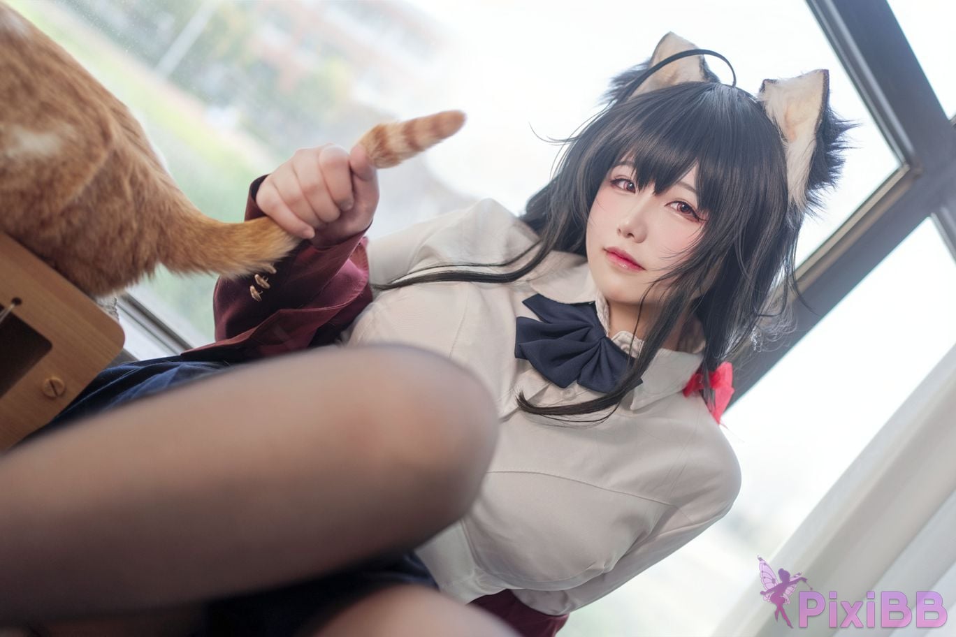 Cosplayer Ah Ban is very happy today azur lane Dafeng jk PixiBB.COM 024