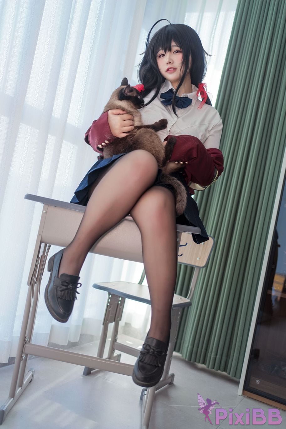 Cosplayer Ah Ban is very happy today azur lane Dafeng jk PixiBB.COM 034
