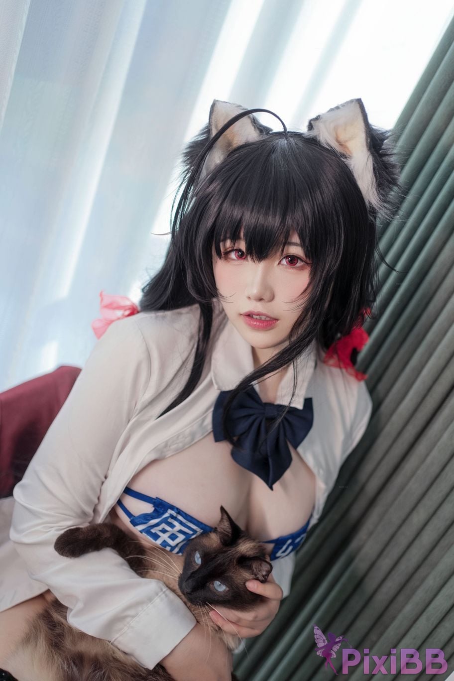 Cosplayer Ah Ban is very happy today azur lane Dafeng jk PixiBB.COM 042