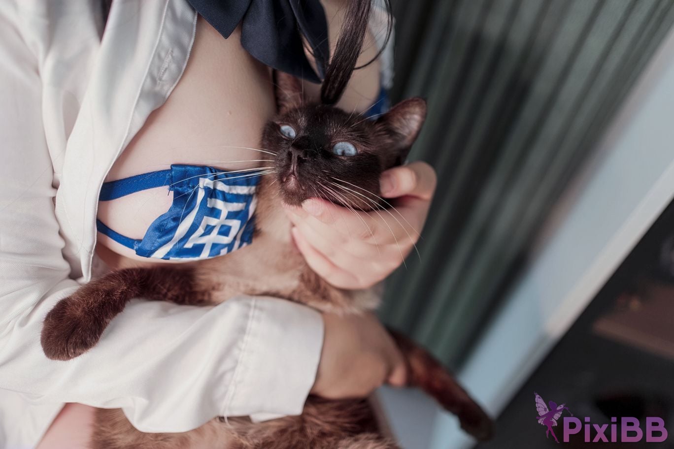 Cosplayer Ah Ban is very happy today azur lane Dafeng jk PixiBB.COM 043