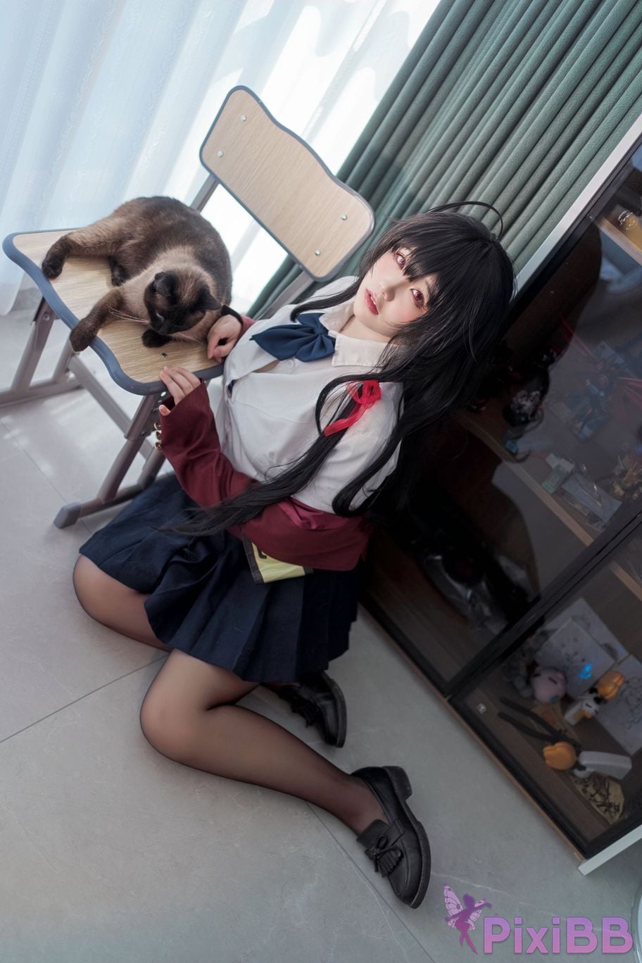 Cosplayer Ah Ban is very happy today azur lane Dafeng jk PixiBB.COM 057