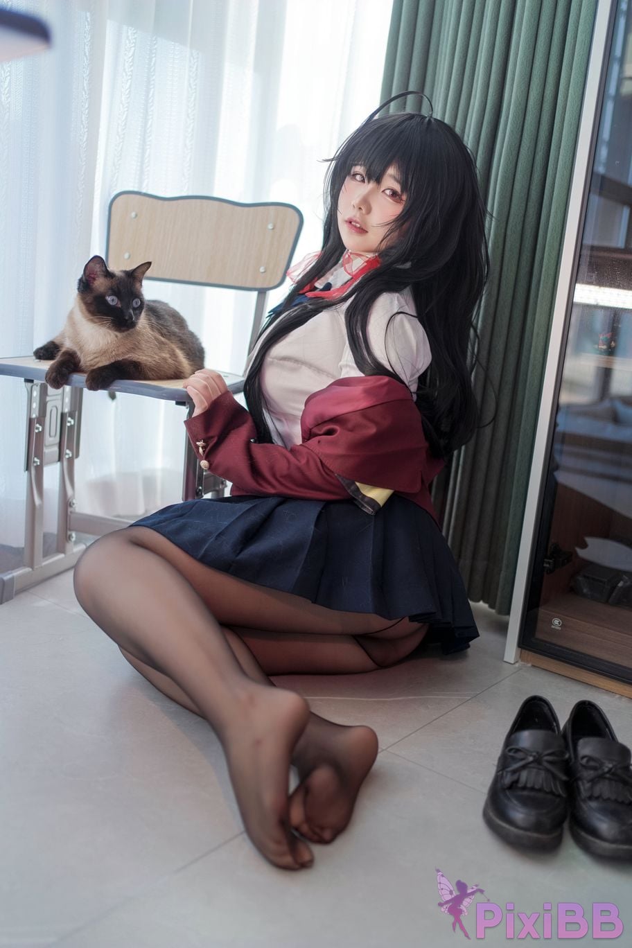 Cosplayer Ah Ban is very happy today azur lane Dafeng jk PixiBB.COM 058