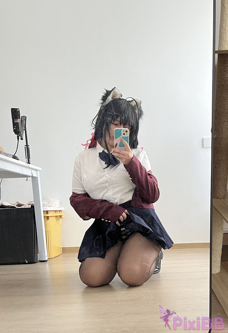 Cosplayer Ah Ban is very happy today azur lane Dafeng jk PixiBB.COM 063