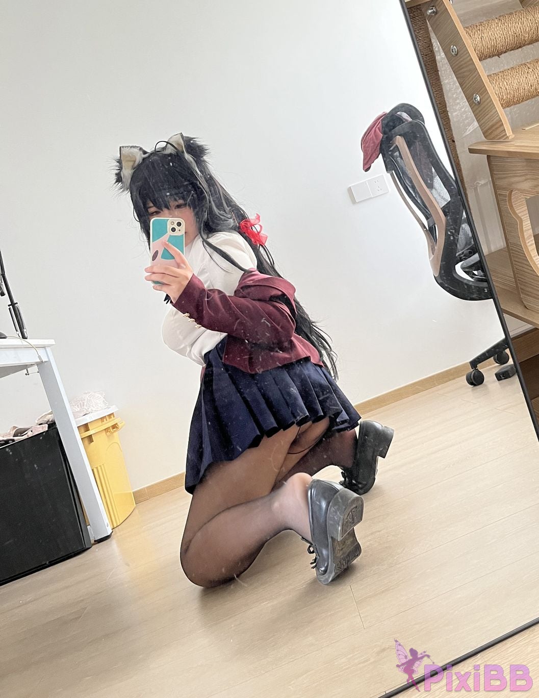 Cosplayer Ah Ban is very happy today azur lane Dafeng jk PixiBB.COM 065