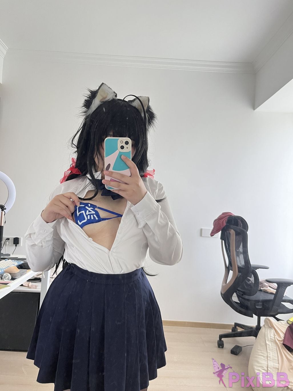Cosplayer Ah Ban is very happy today azur lane Dafeng jk PixiBB.COM 090
