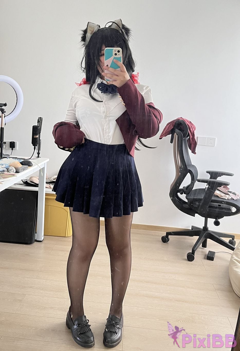 Cosplayer Ah Ban is very happy today azur lane Dafeng jk PixiBB.COM 092