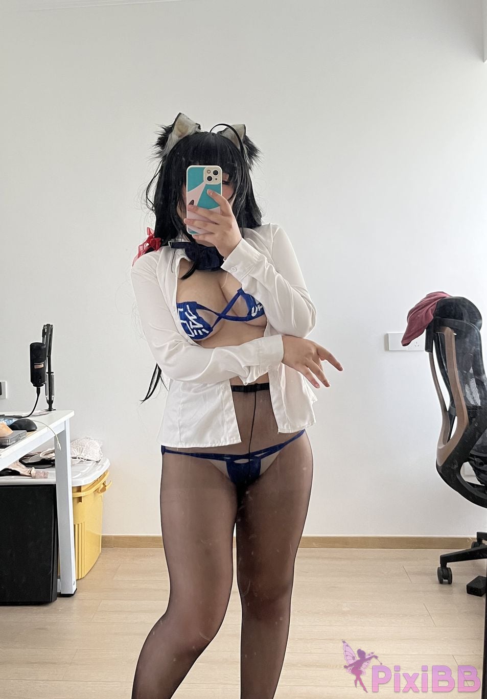 Cosplayer Ah Ban is very happy today azur lane Dafeng jk PixiBB.COM 094