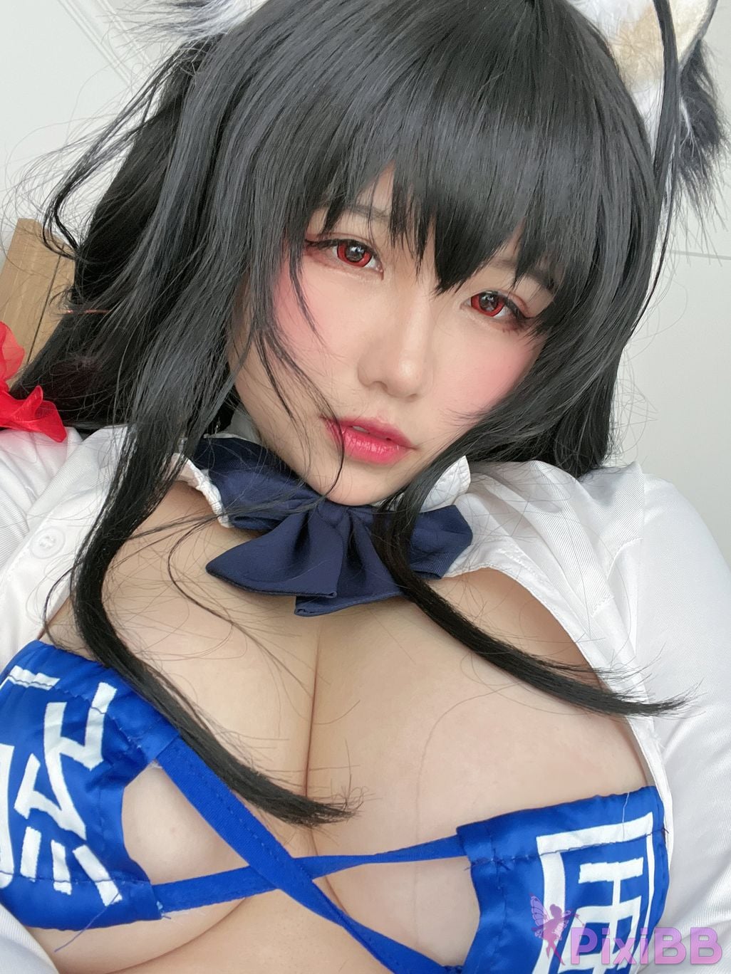 Cosplayer Ah Ban is very happy today azur lane Dafeng jk PixiBB.COM 100