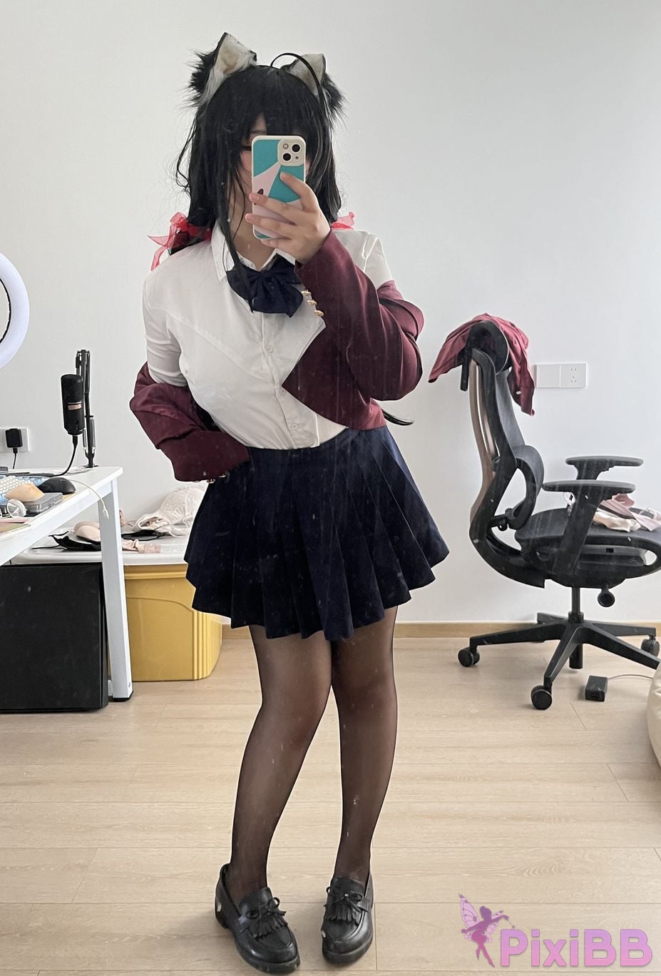 Cosplayer Ah Ban is very happy today azur lane Dafeng jk PixiBB.COM 103