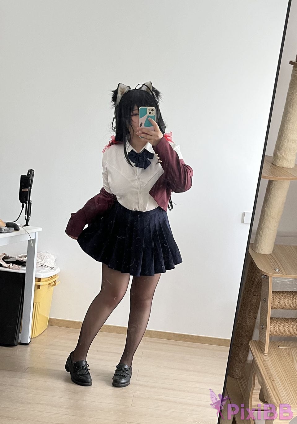 Cosplayer Ah Ban is very happy today azur lane Dafeng jk PixiBB.COM 123