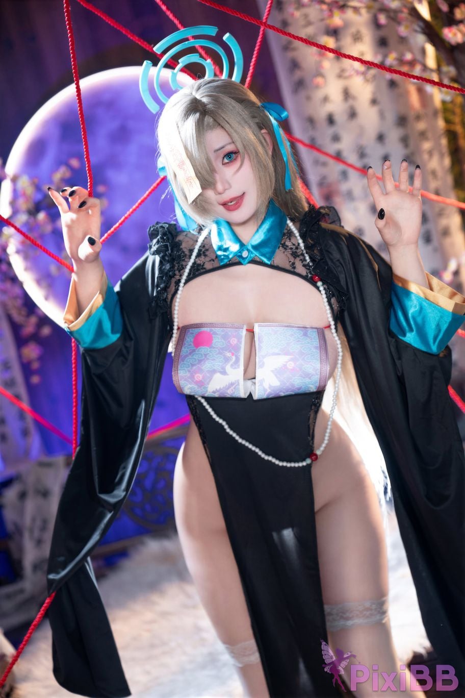 Cosplayer Xinglan is Lanlan and her name Lanmei. Blue Archive Asuna Ichinomo zombie girl PixiBB.COM 032