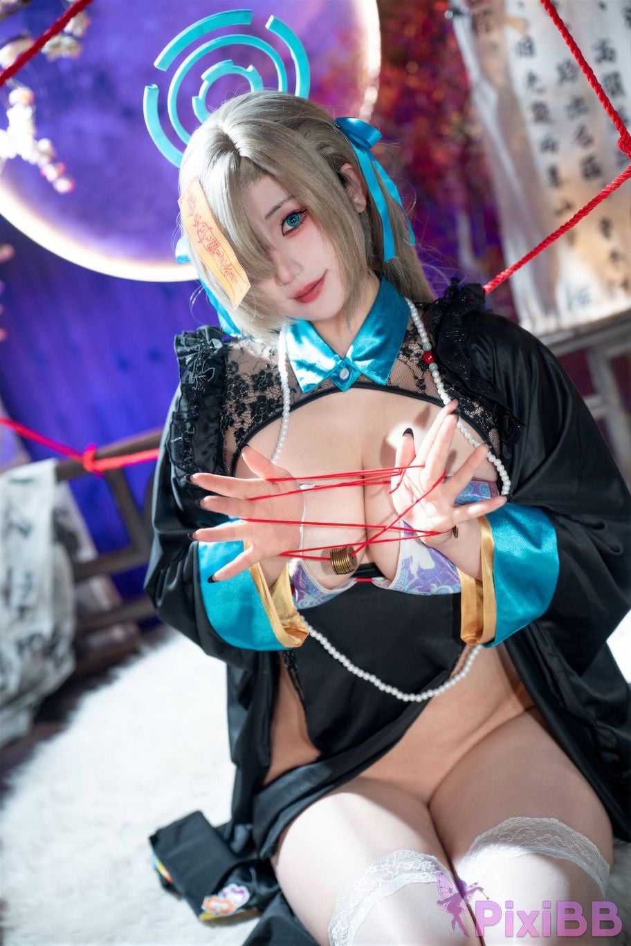 Cosplayer Xinglan is Lanlan and her name Lanmei. Blue Archive Asuna Ichinomo zombie girl PixiBB.COM 049