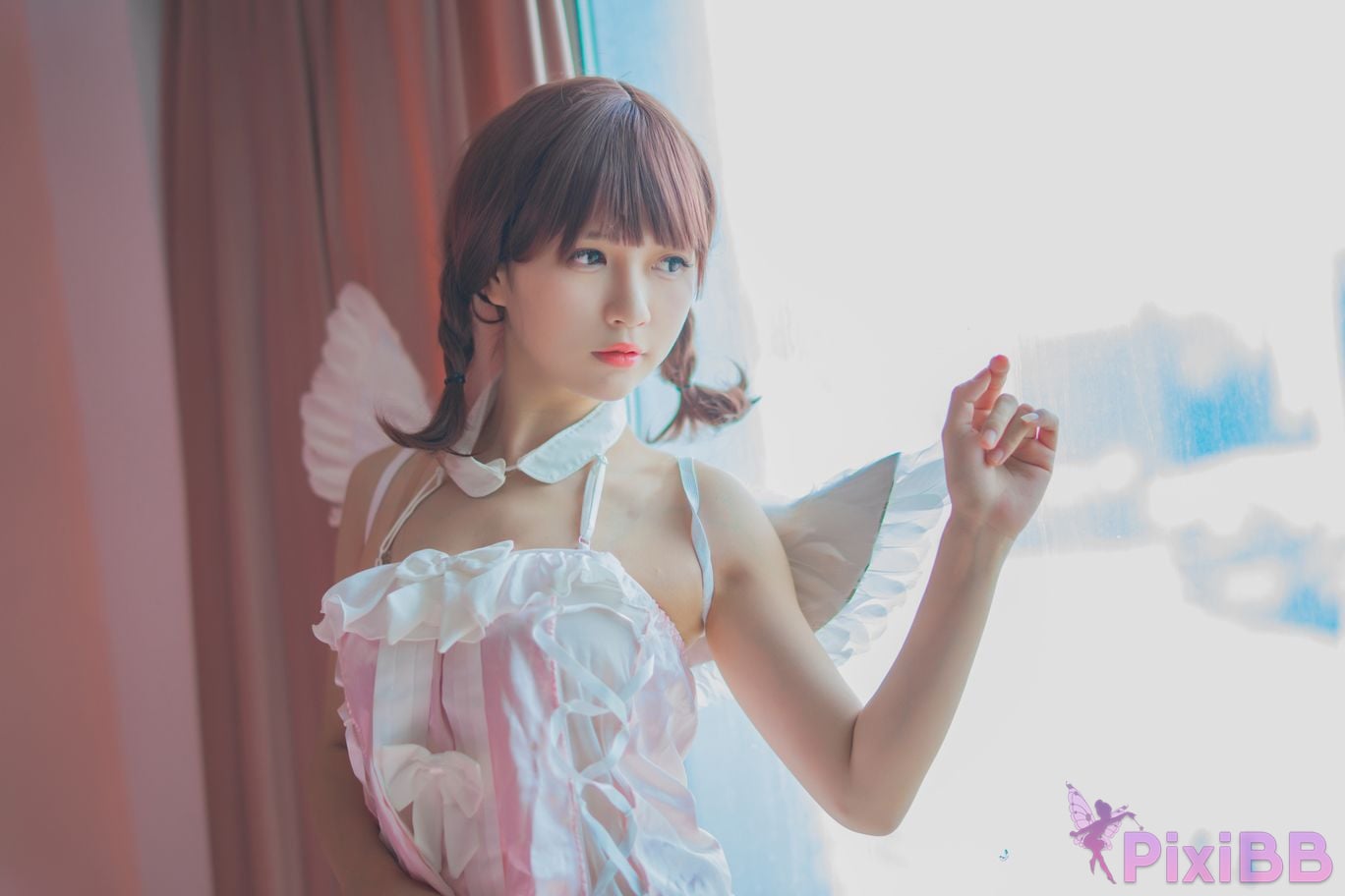 Cosplayer Yoko Zhai Xia Ono platinum Saki front feather rr Four people in pairs with girlfriends PixiBB.COM 020