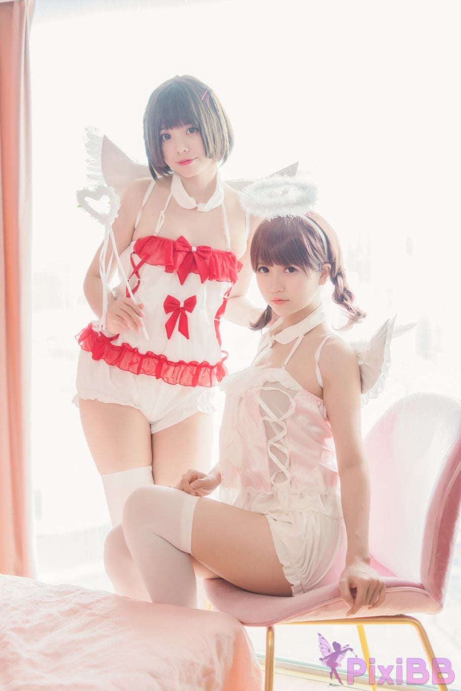 Cosplayer Yoko Zhai Xia Ono platinum Saki front feather rr Four people in pairs with girlfriends PixiBB.COM 022