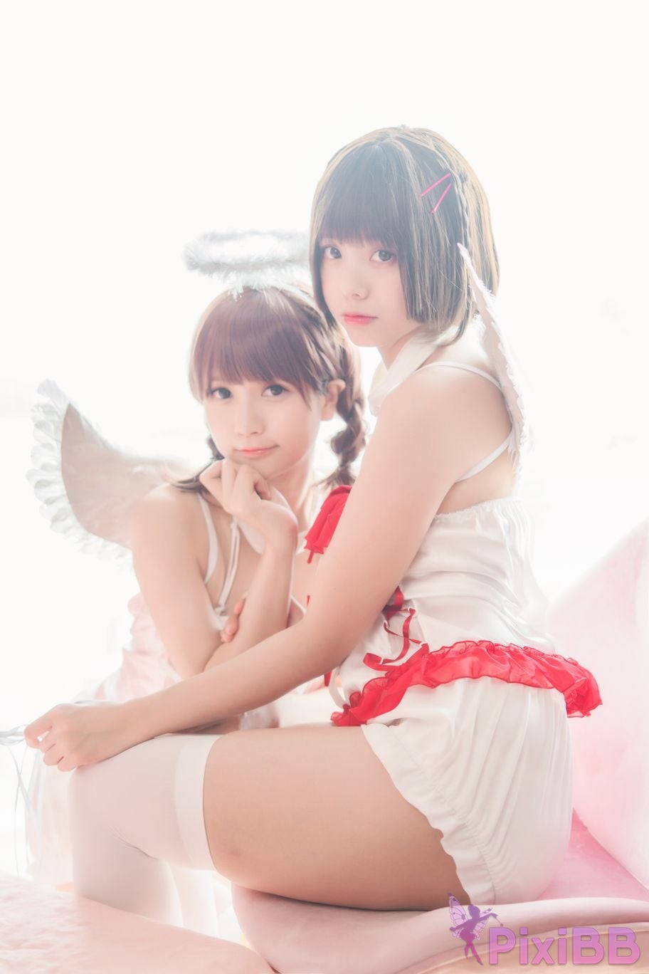 Cosplayer Yoko Zhai Xia Ono platinum Saki front feather rr Four people in pairs with girlfriends PixiBB.COM 023