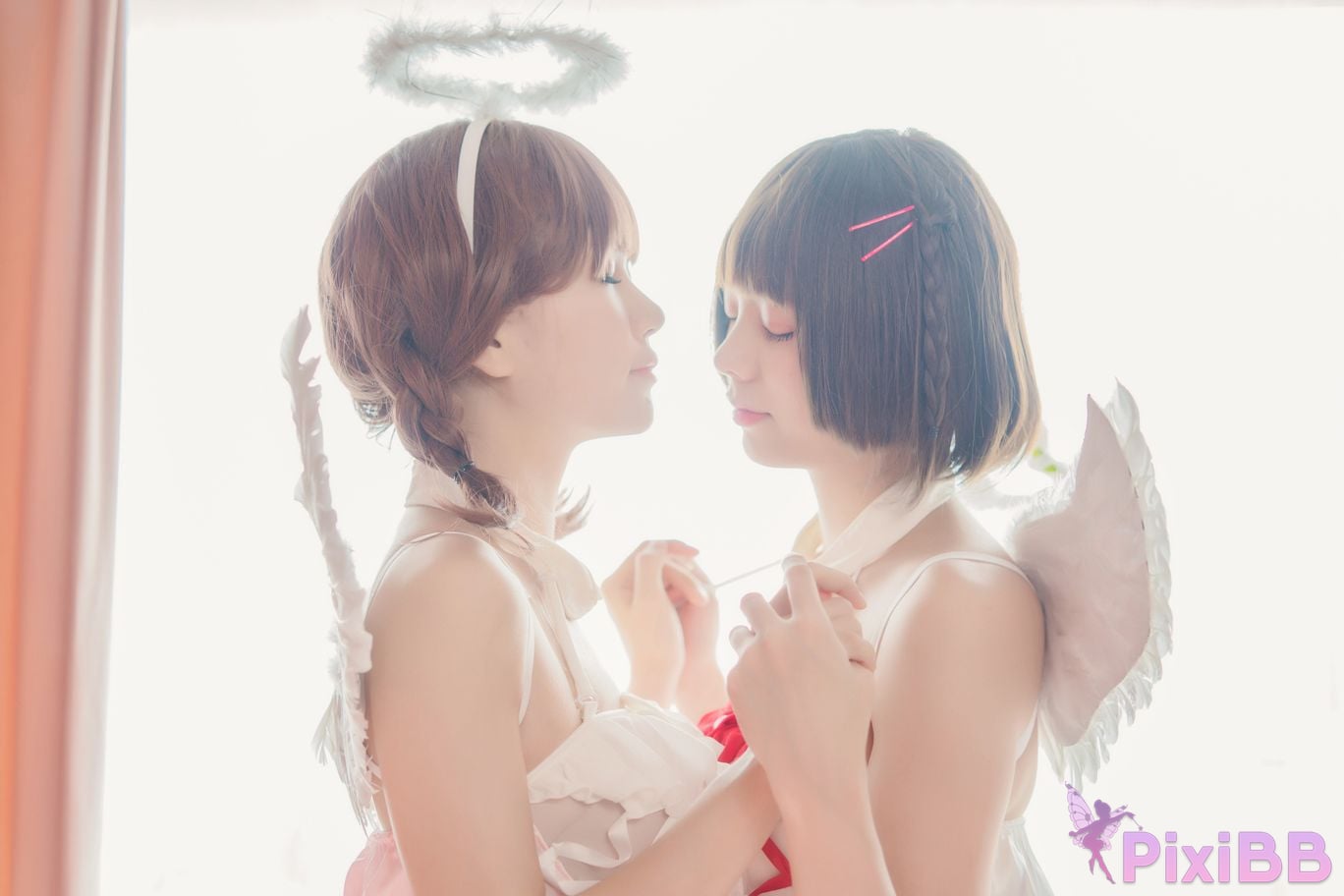 Cosplayer Yoko Zhai Xia Ono platinum Saki front feather rr Four people in pairs with girlfriends PixiBB.COM 025