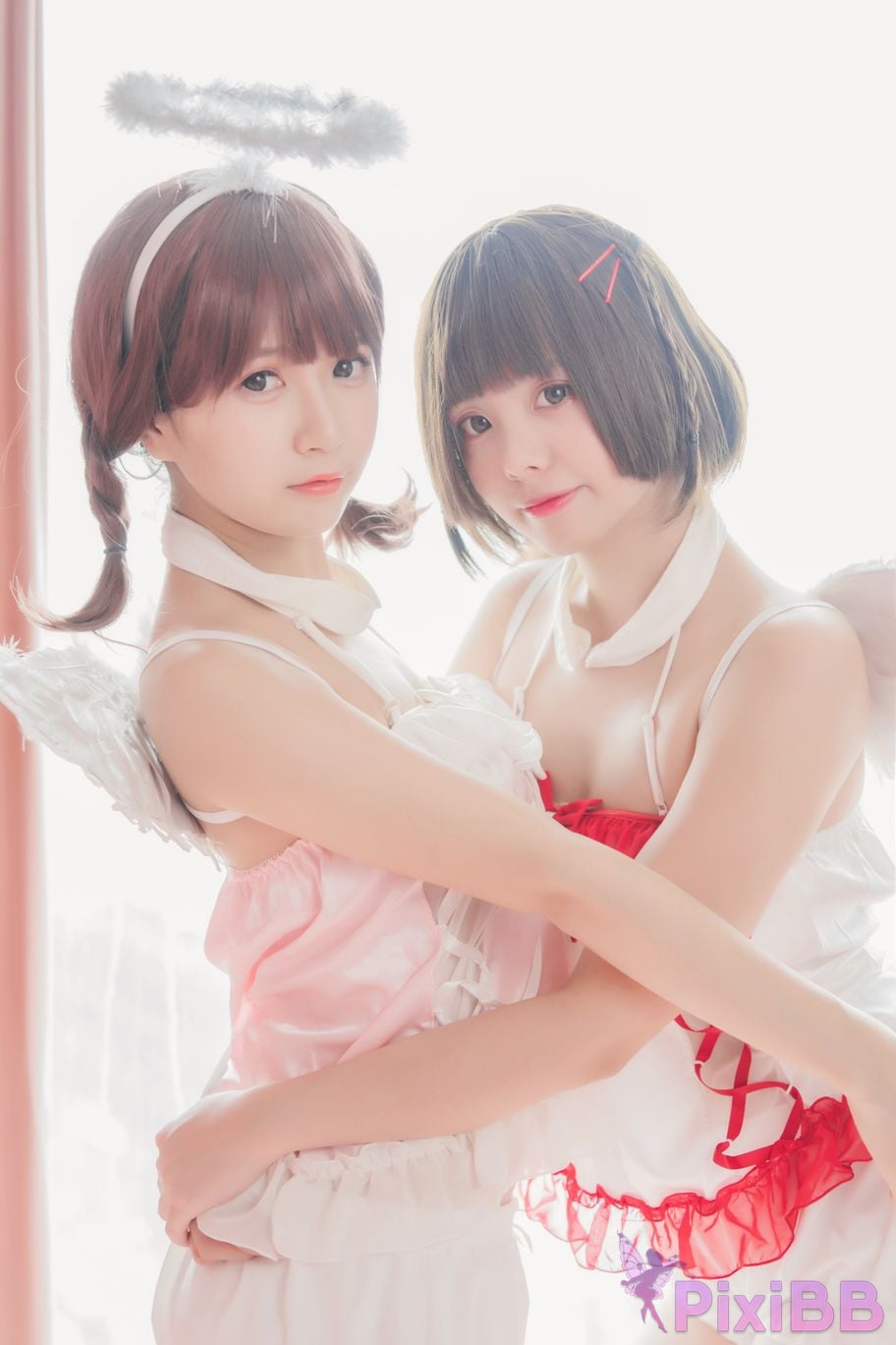 Cosplayer Yoko Zhai Xia Ono platinum Saki front feather rr Four people in pairs with girlfriends PixiBB.COM 028