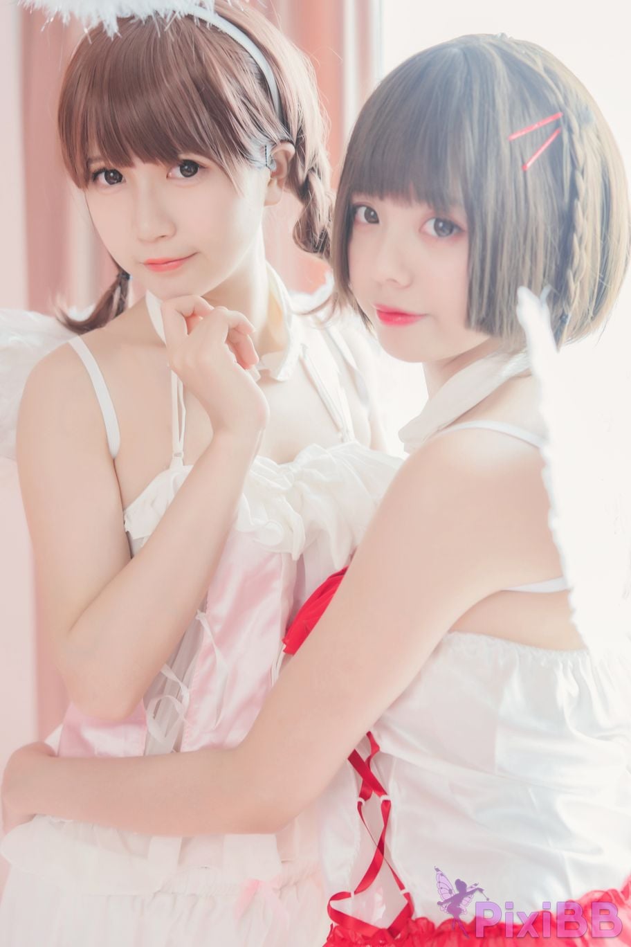 Cosplayer Yoko Zhai Xia Ono platinum Saki front feather rr Four people in pairs with girlfriends PixiBB.COM 029