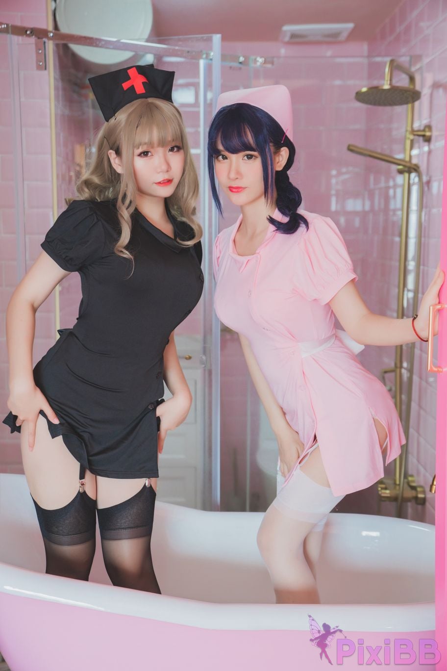 Cosplayer Yoko Zhai Xia Ono platinum Saki front feather rr Four people in pairs with girlfriends PixiBB.COM 040