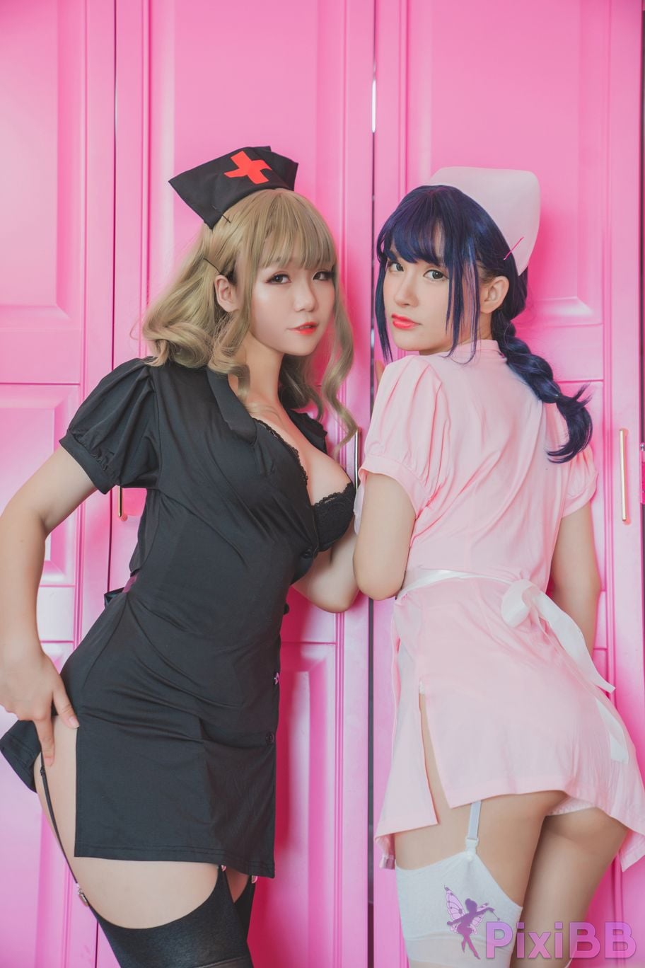 Cosplayer Yoko Zhai Xia Ono platinum Saki front feather rr Four people in pairs with girlfriends PixiBB.COM 065