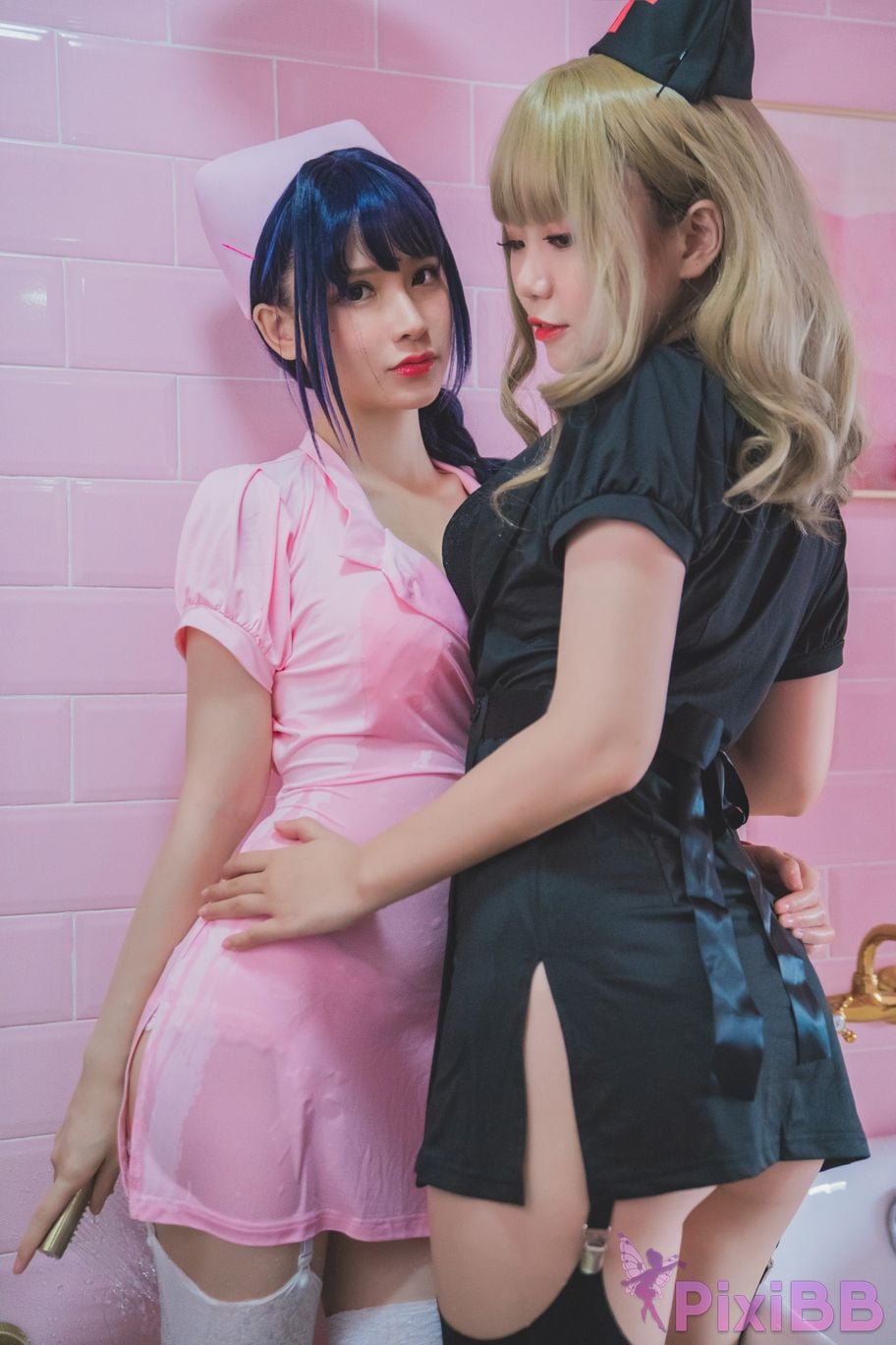 Cosplayer Yoko Zhai Xia Ono platinum Saki front feather rr Four people in pairs with girlfriends PixiBB.COM 076