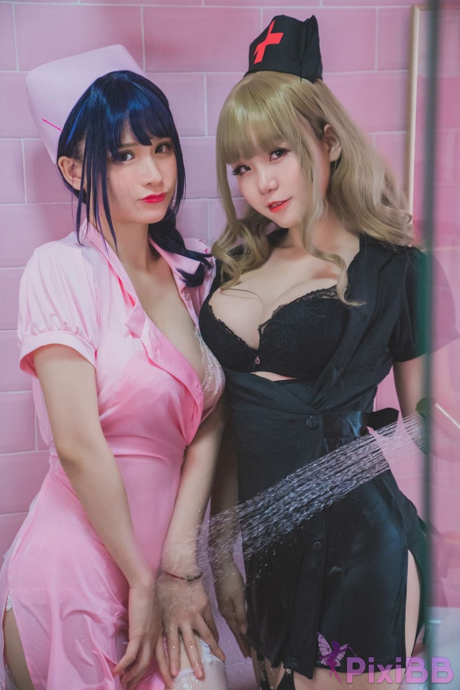 Cosplayer Yoko Zhai Xia Ono platinum Saki front feather rr Four people in pairs with girlfriends PixiBB.COM 078