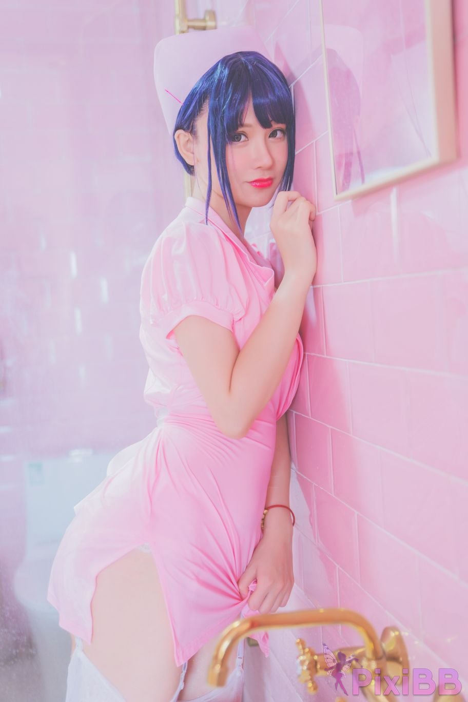 Cosplayer Yoko Zhai Xia Ono platinum Saki front feather rr Four people in pairs with girlfriends PixiBB.COM 085