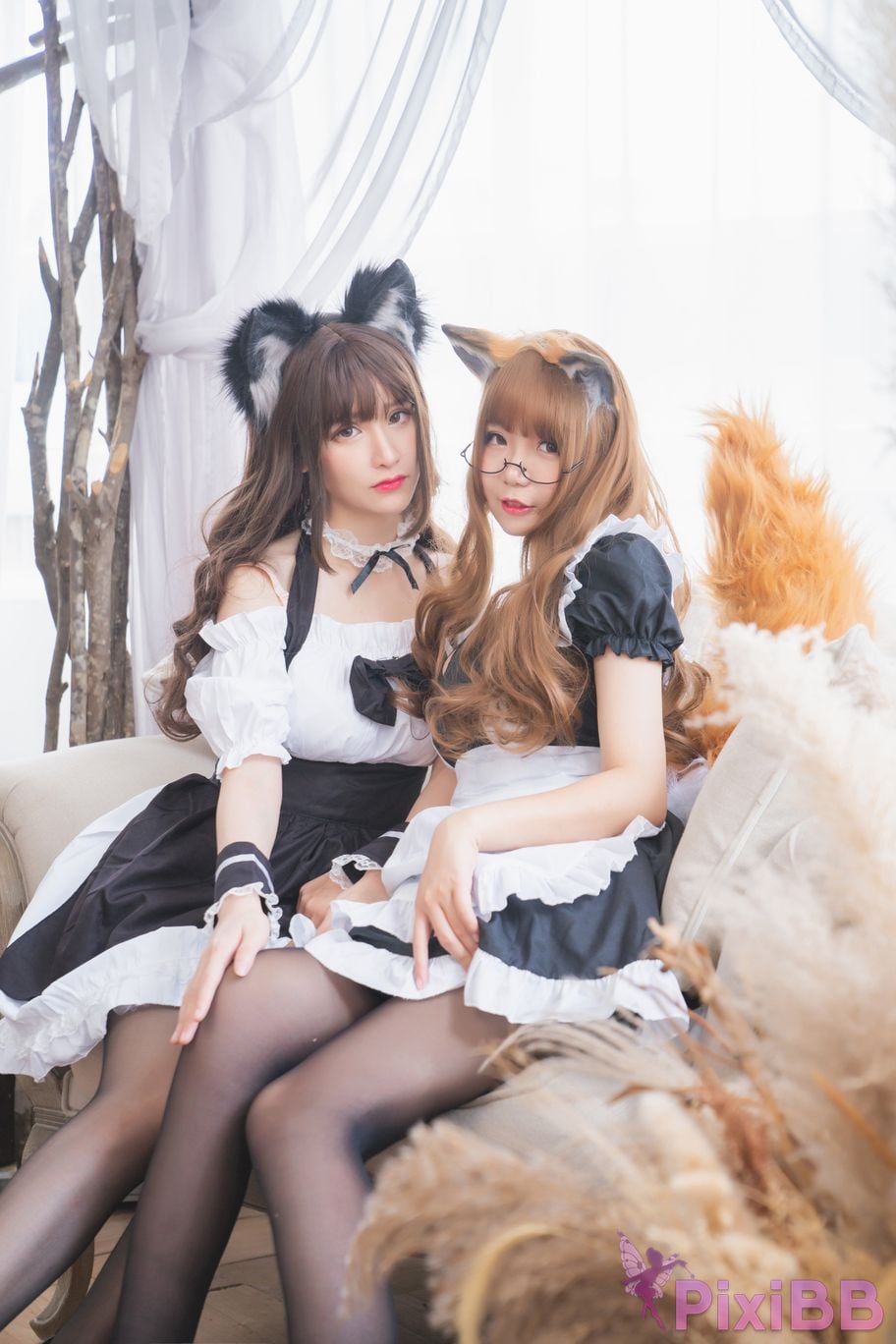 Cosplayer Yoko Zhai Xia Ono platinum Saki front feather rr Four people in pairs with girlfriends PixiBB.COM 122