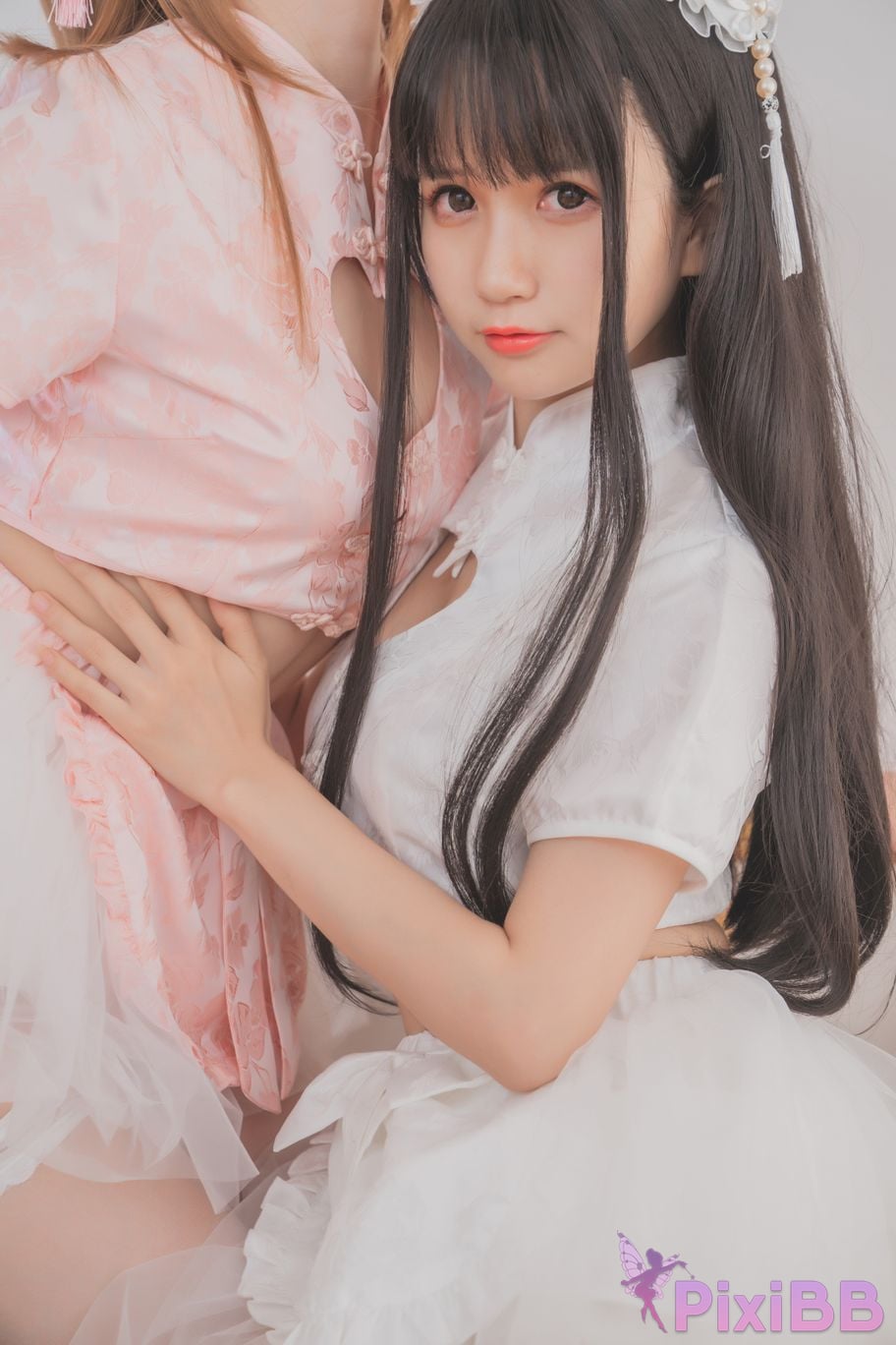 Cosplayer Yoko Zhai Xia Ono platinum Saki front feather rr Four people in pairs with girlfriends PixiBB.COM 136