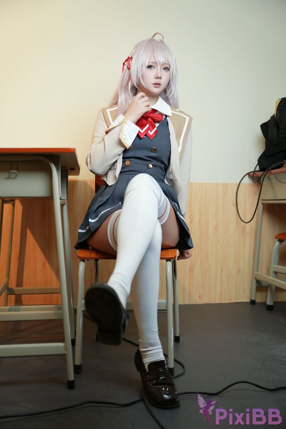 Do Cosplay like Ali from time to time Im a classmate next Ellie who is softly covering her shame in Russian PixiBB.COM 005