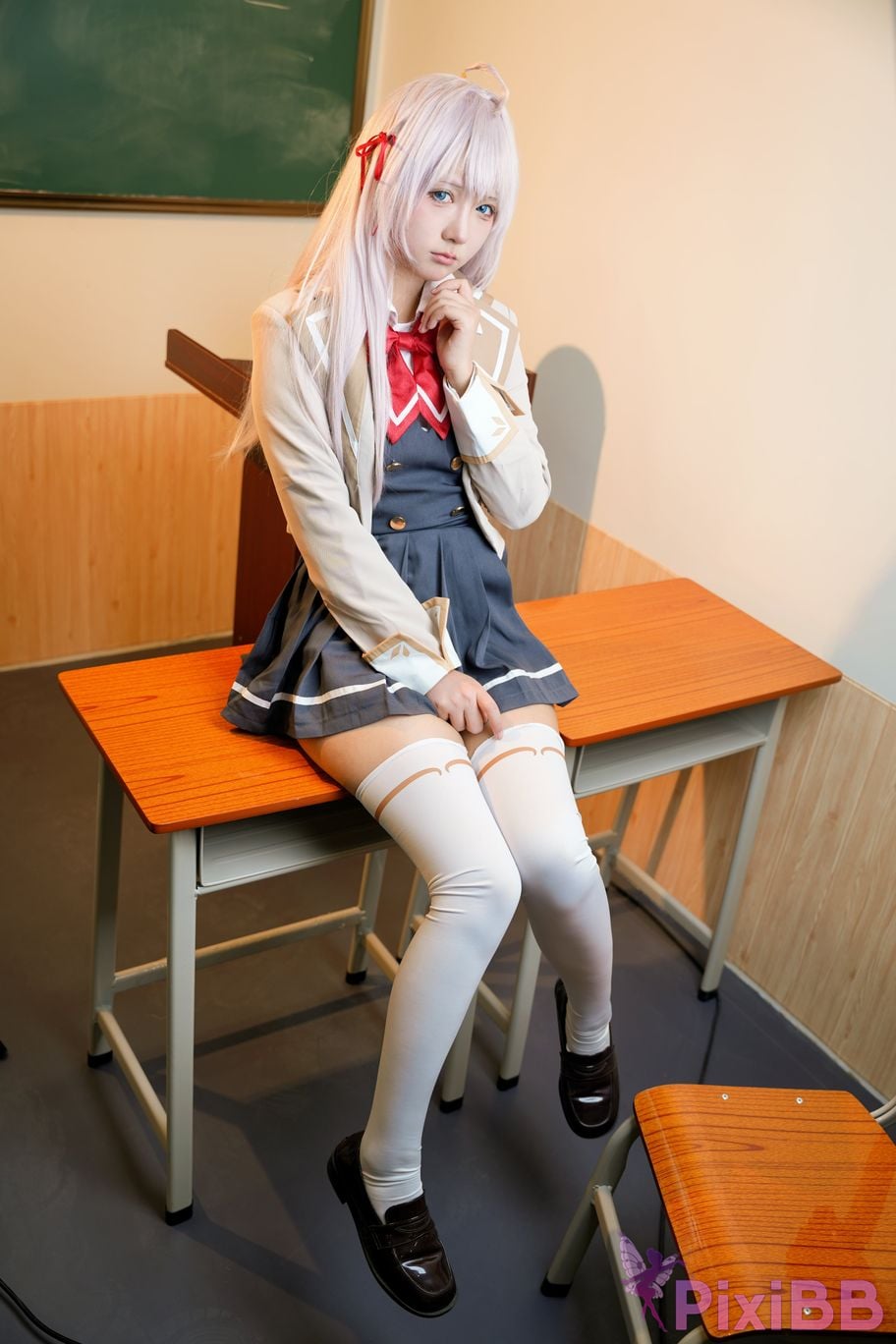 Do Cosplay like Ali from time to time Im a classmate next Ellie who is softly covering her shame in Russian PixiBB.COM 012