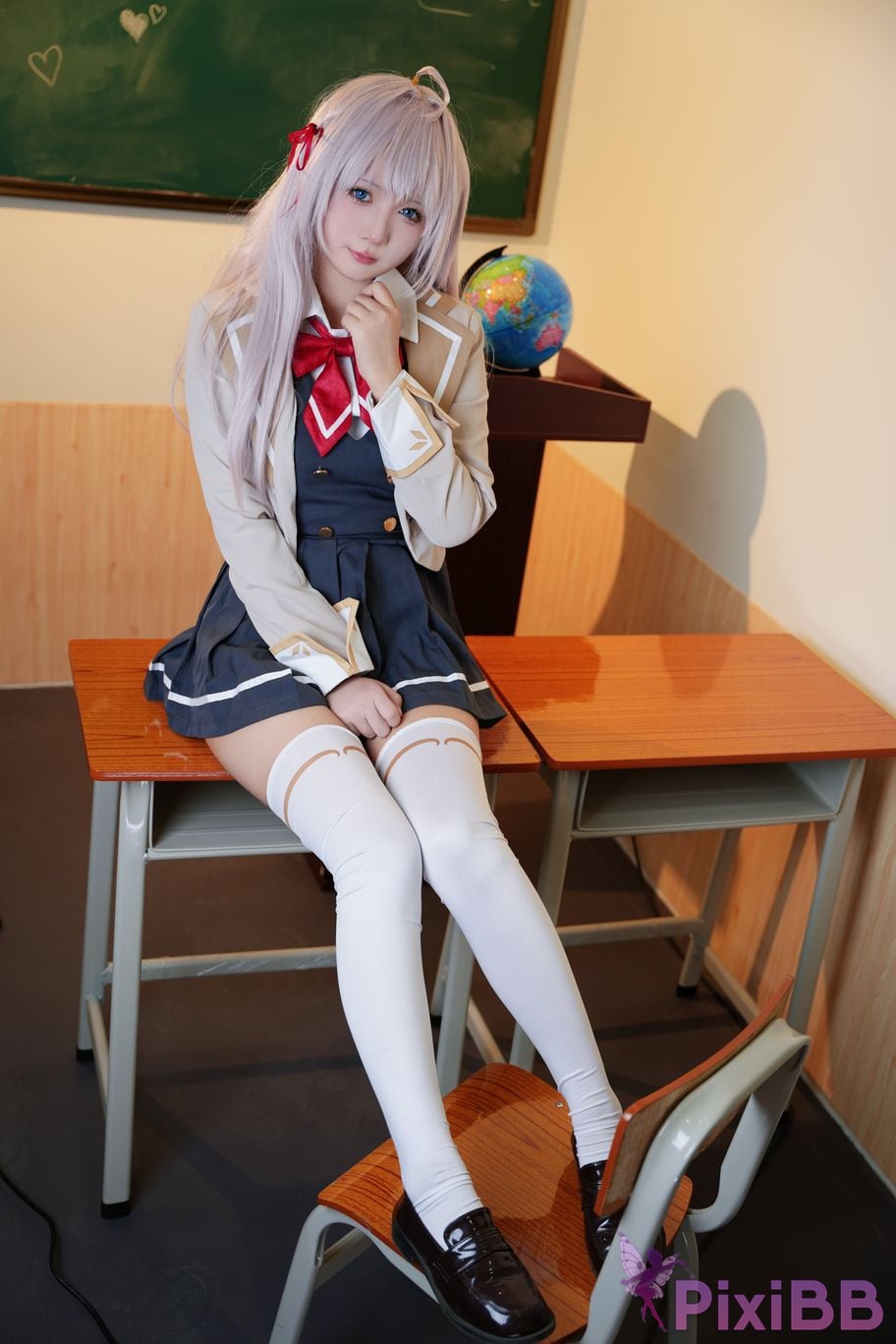 Do Cosplay like Ali from time to time Im a classmate next Ellie who is softly covering her shame in Russian PixiBB.COM 022