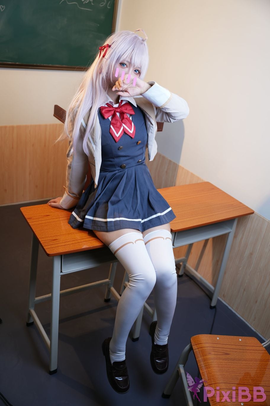 Do Cosplay like Ali from time to time Im a classmate next Ellie who is softly covering her shame in Russian PixiBB.COM 023