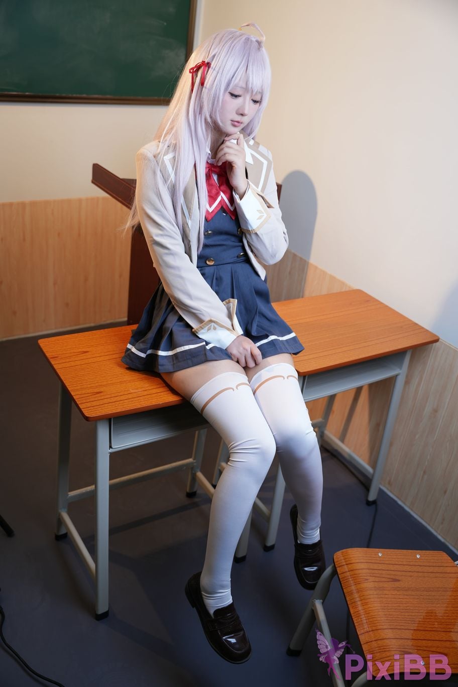 Do Cosplay like Ali from time to time Im a classmate next Ellie who is softly covering her shame in Russian PixiBB.COM 024