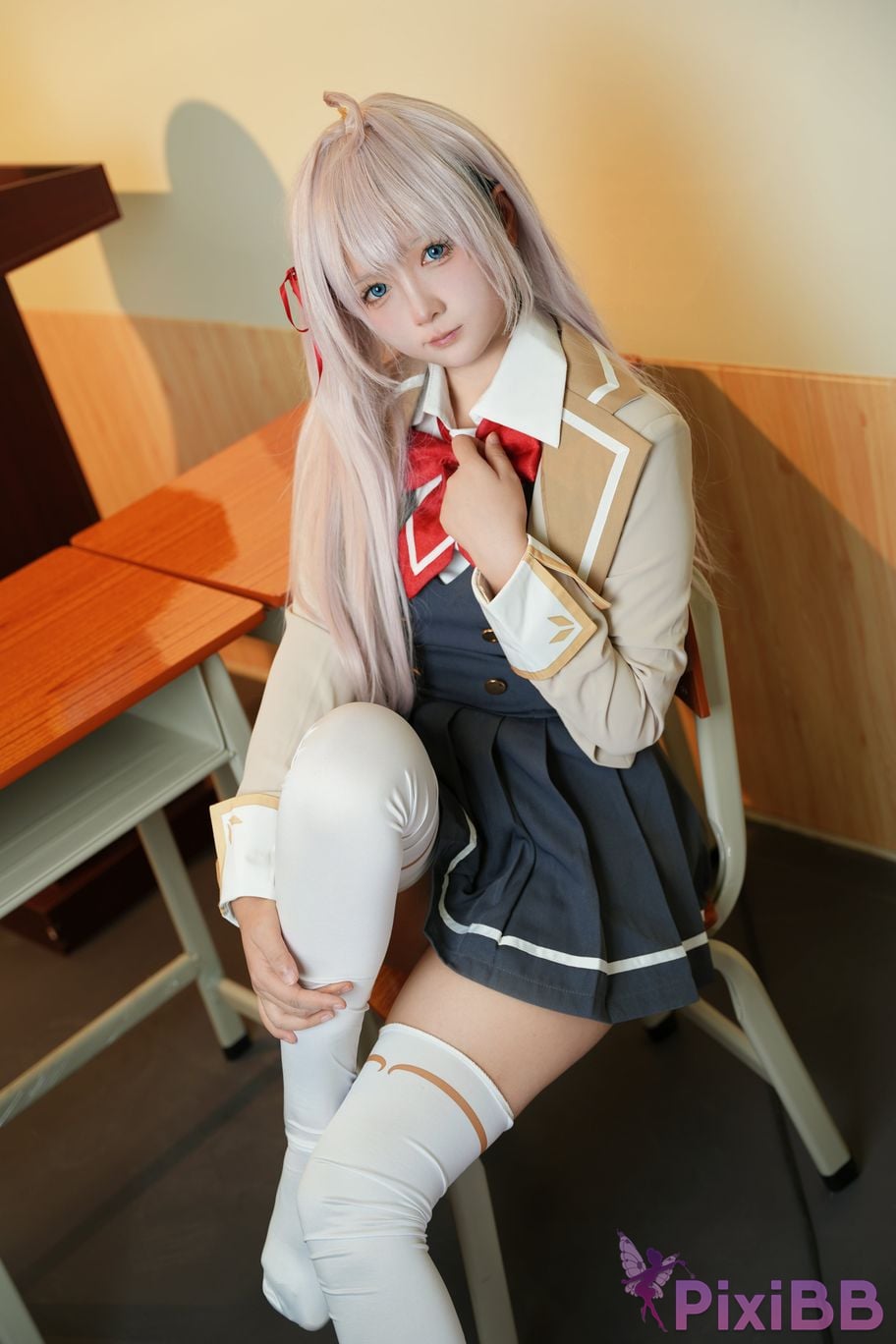 Do Cosplay like Ali from time to time Im a classmate next Ellie who is softly covering her shame in Russian PixiBB.COM 025