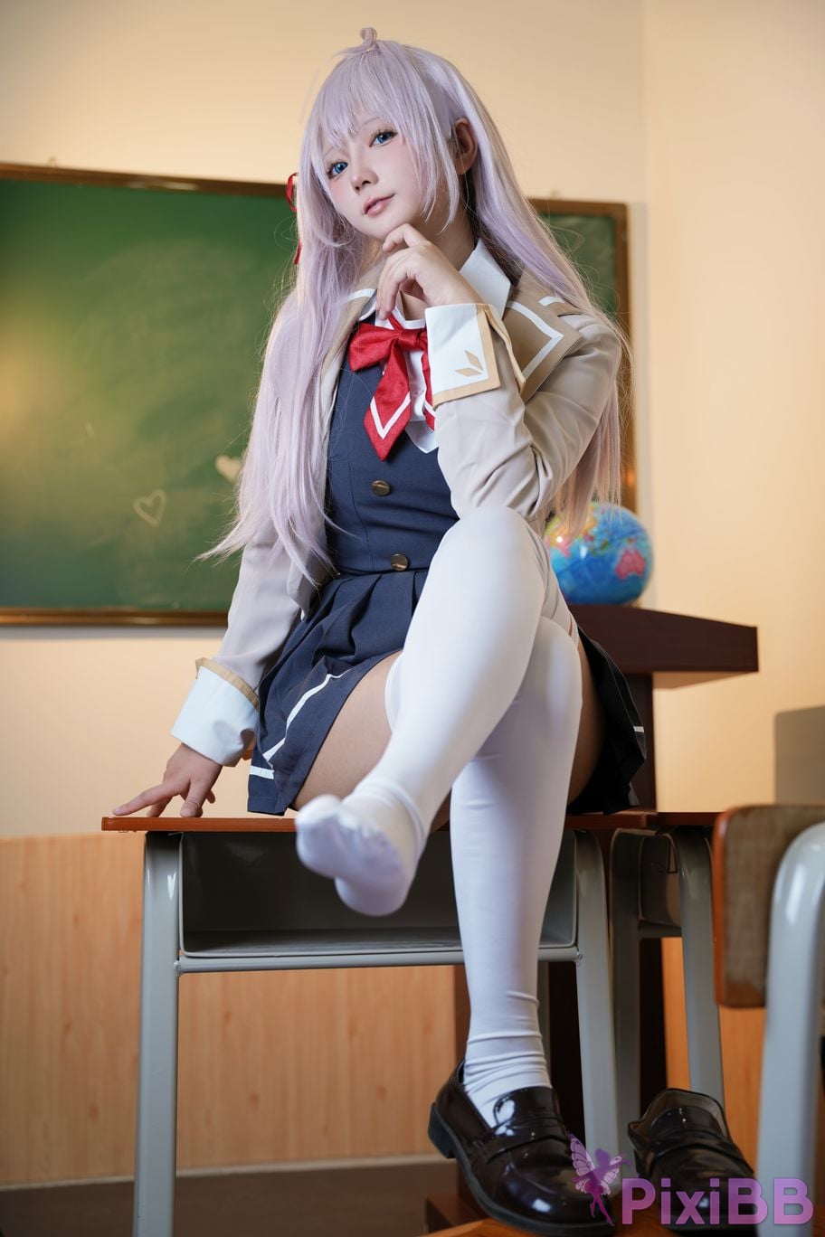 Do Cosplay like Ali from time to time Im a classmate next Ellie who is softly covering her shame in Russian PixiBB.COM 027