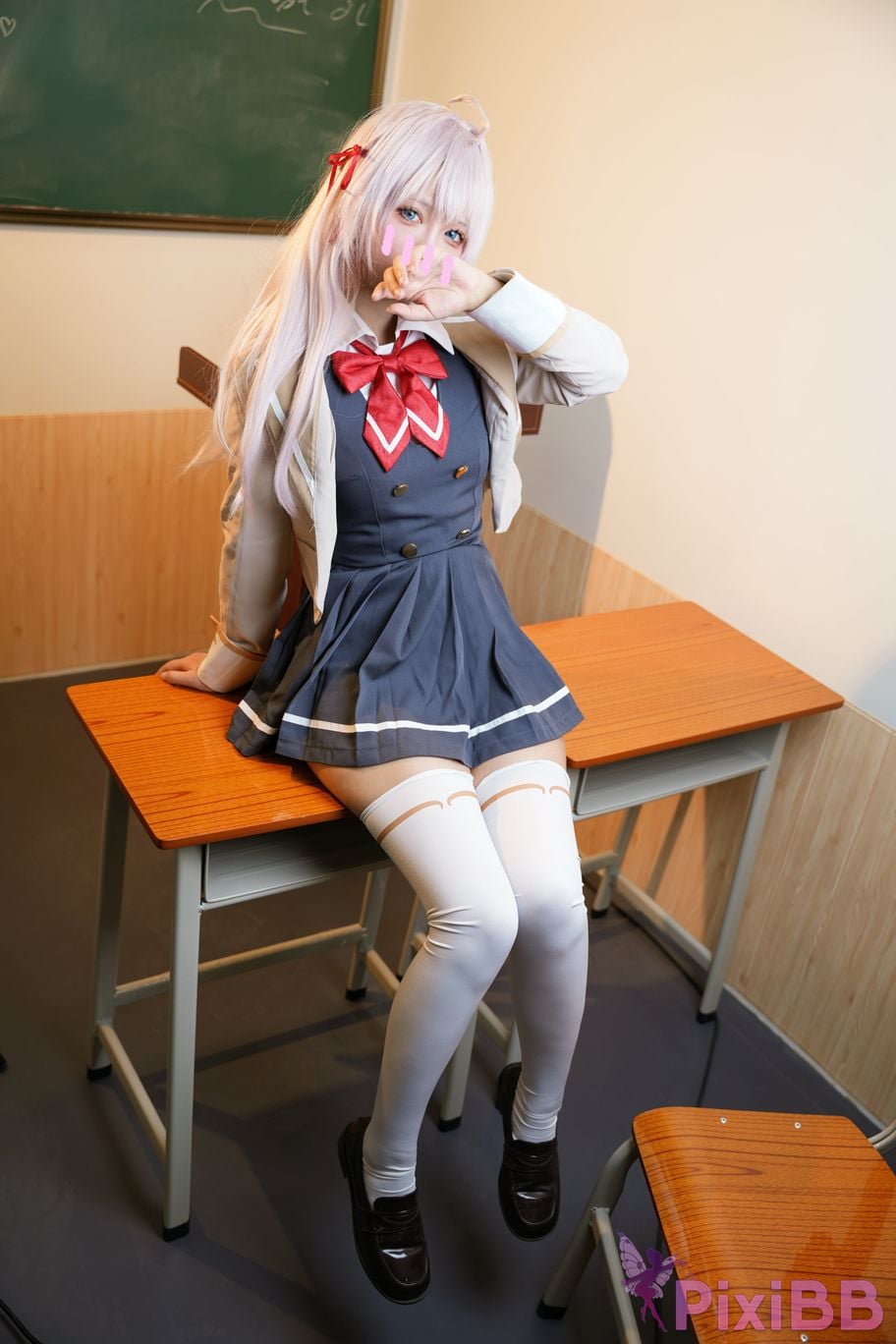 Do Cosplay like Ali from time to time Im a classmate next Ellie who is softly covering her shame in Russian PixiBB.COM 028