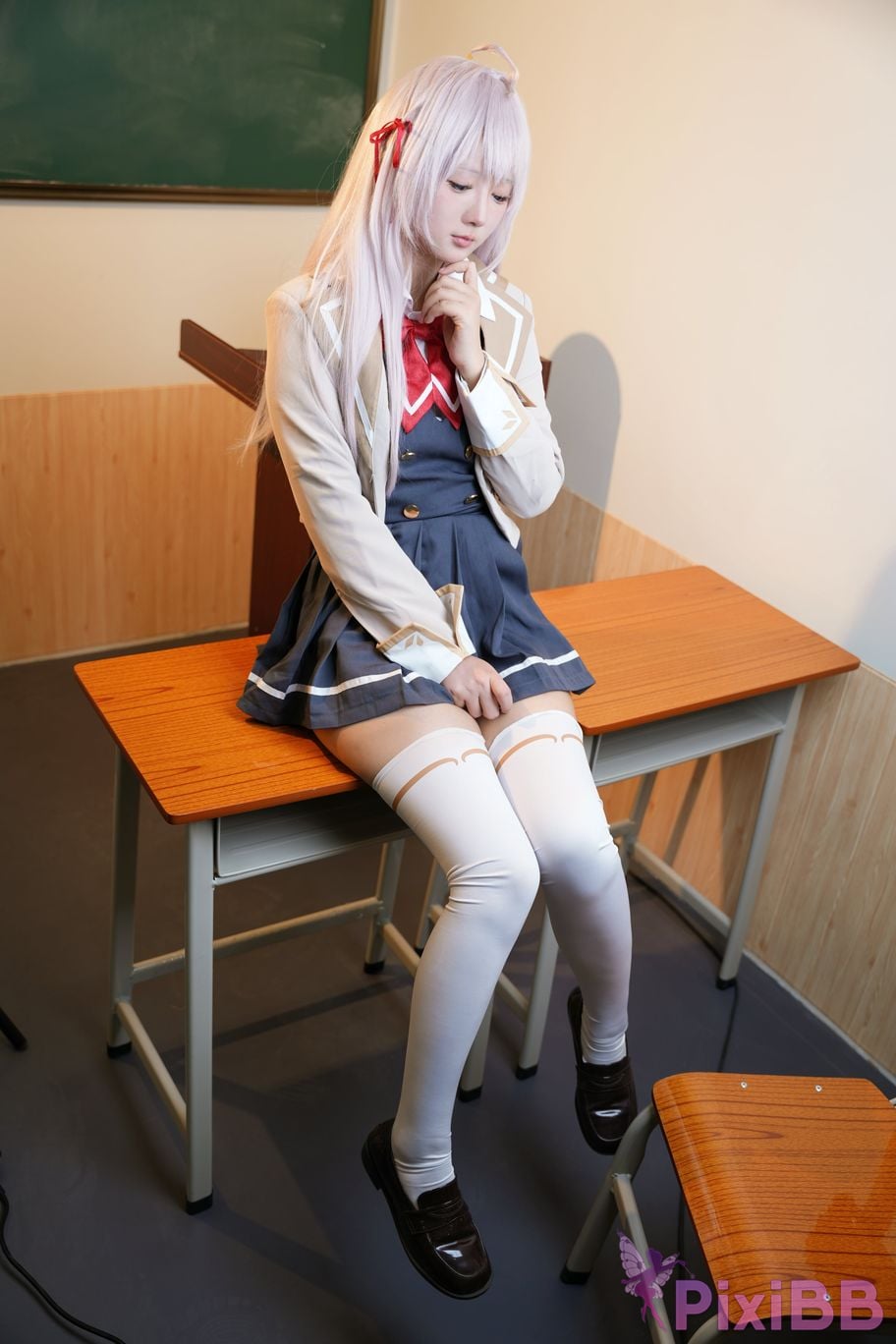 Do Cosplay like Ali from time to time Im a classmate next Ellie who is softly covering her shame in Russian PixiBB.COM 029