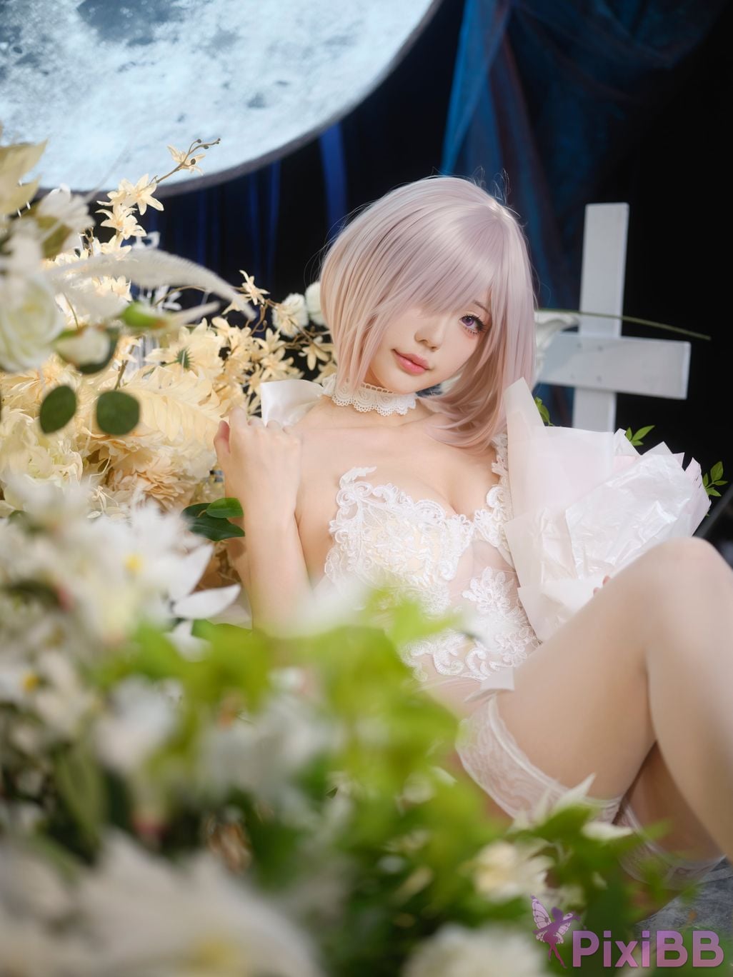 Cosplayer Huli raccoon FGO Matthews wedding PixiBB.COM 006