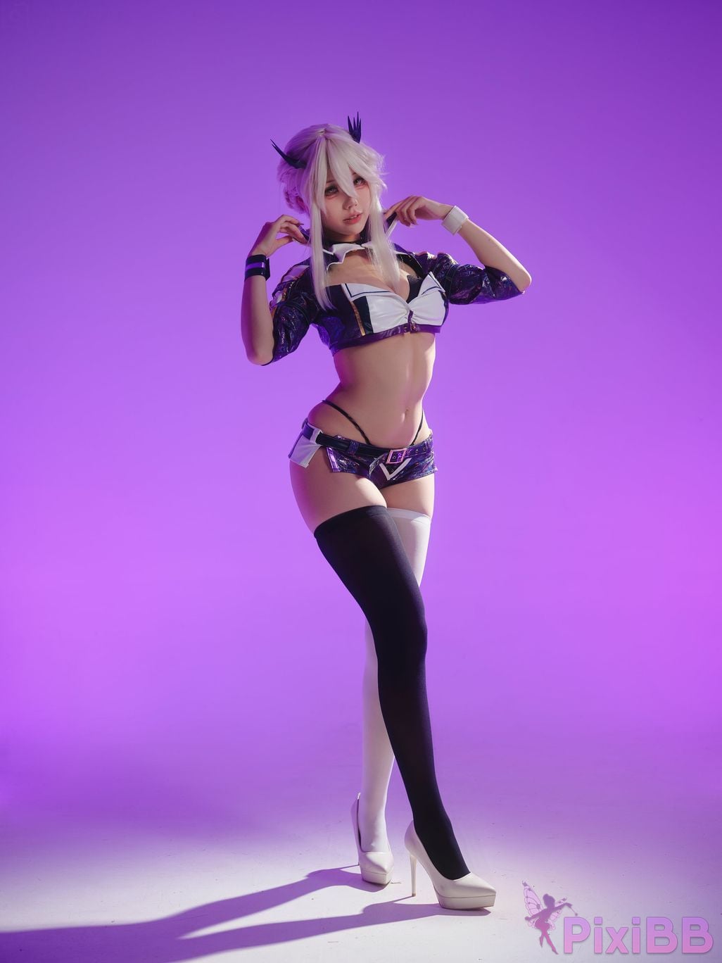 Cosplayer Huli raccoon Black gun idiot PixiBB.COM 002