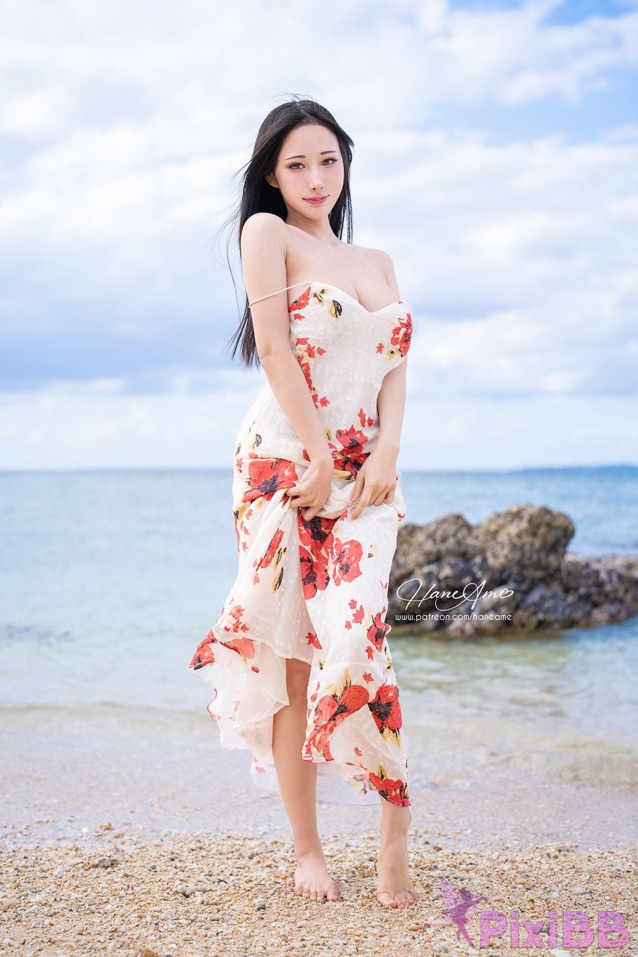 HaneAme Okinawa Hibiscu Red Dress PixiBB.COM 11