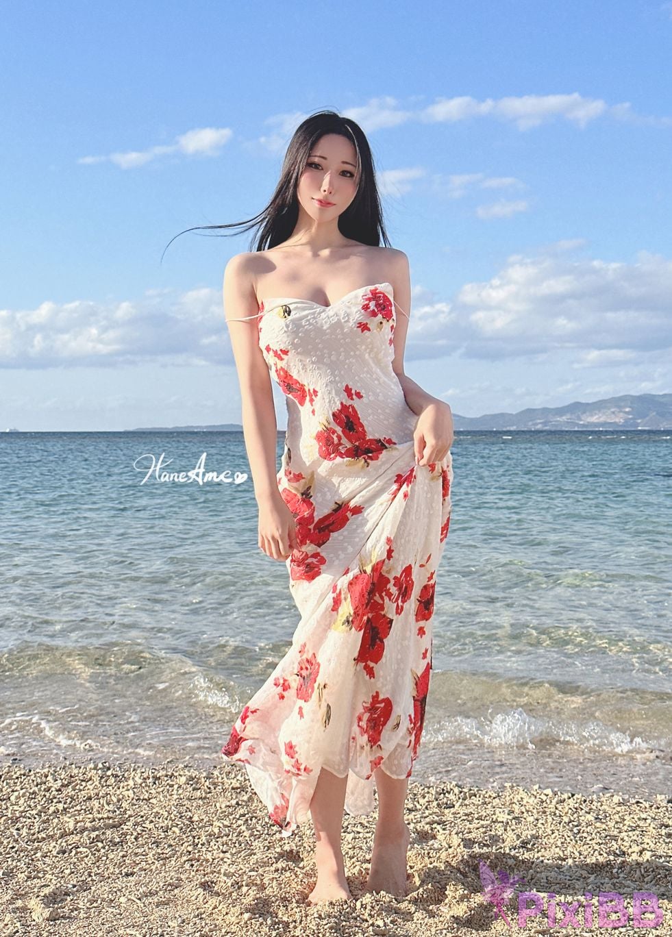 HaneAme Okinawa Hibiscu Red Dress PixiBB.COM 16